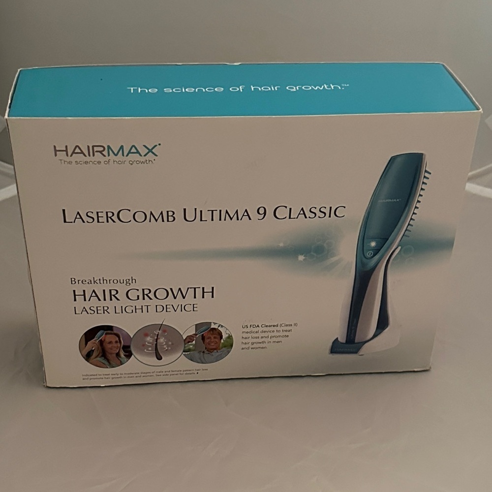 HairMax LaserComb Ultima 9 Classic - Silver and Blue